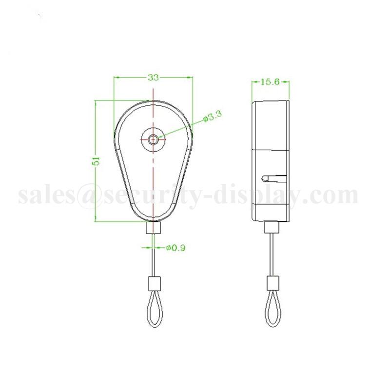 供應各種型號首飾/精品展示用防盜繩 自動伸縮拉線盒 易拉扣 5