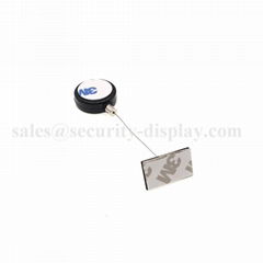 Retractable anti-theft pull box with extension security wire 3M sticker