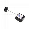 Retractable plastic anti theft pull box with steel cord for retail display