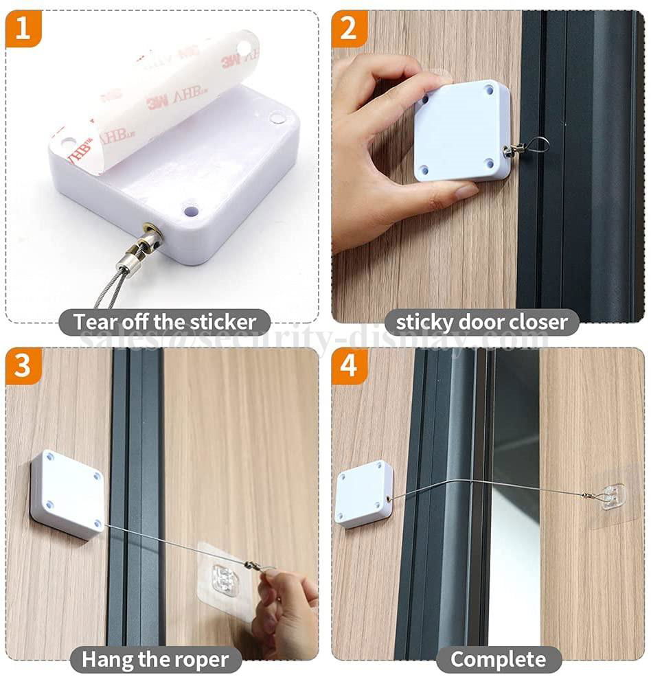 Punch Free Auto Sensor Door Closer,Quick Easy Door Closer 3