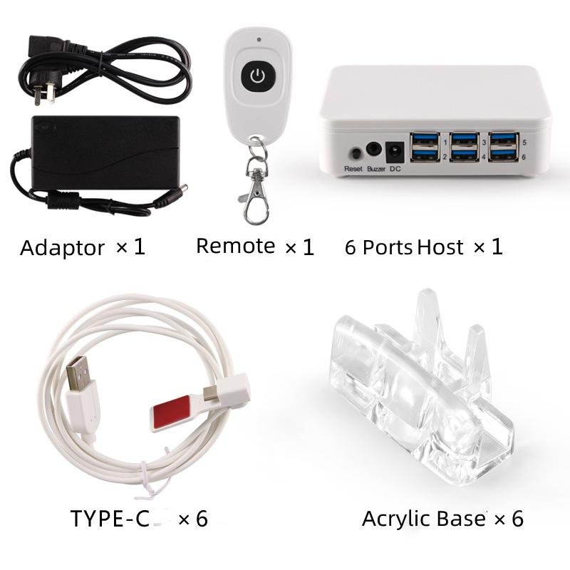 4-10 pcs phone charging&alarm cable