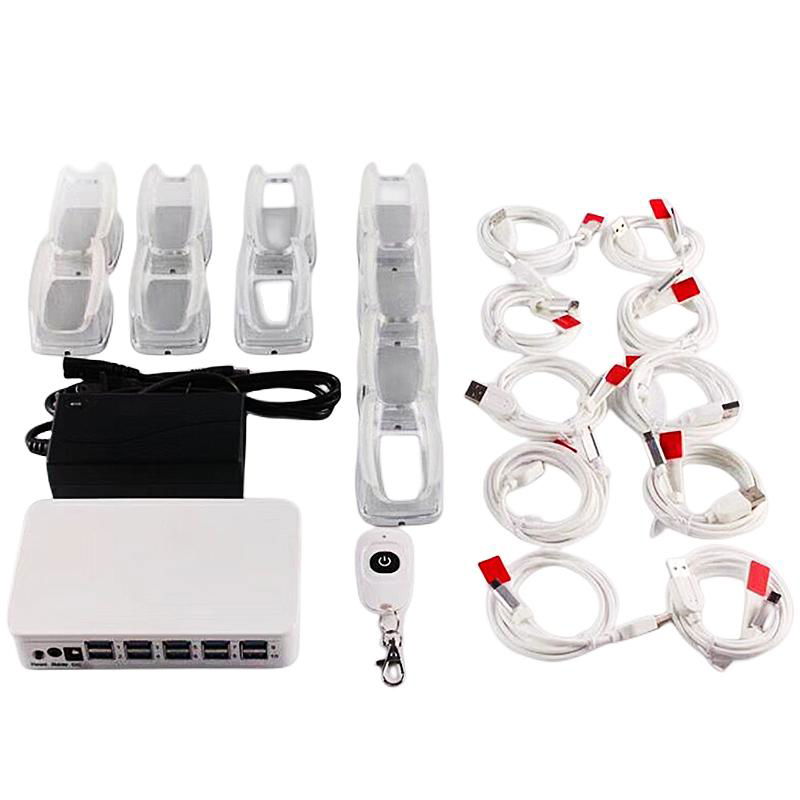 10 port  smartphone retail alarms security remote control display  system