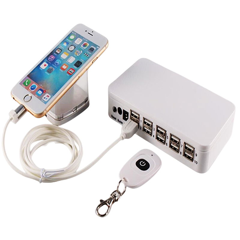 Multi-pors Mobile Phone Security Display Holder with Alarm Feature