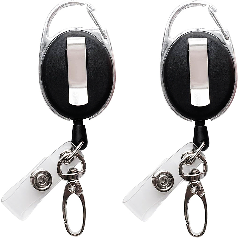 Retractable Badge Reel with Claw Clasp and Clip for Id Card Holders