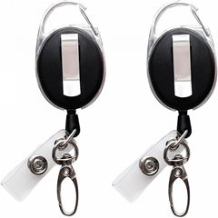 Retractable Badge Reel with Claw Clasp and Clip for Id Card Holders