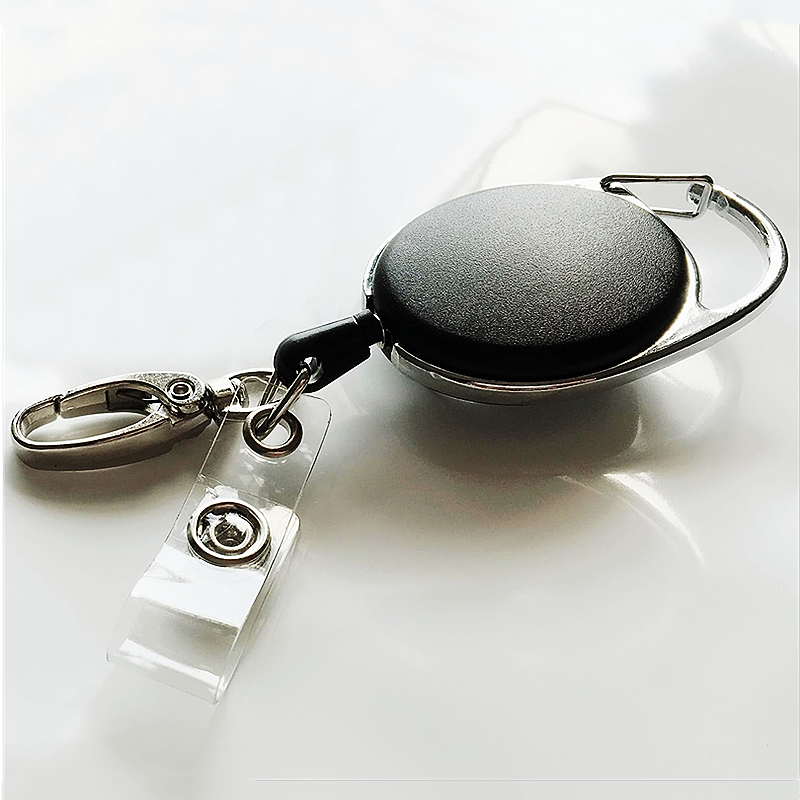 Retractable Badge Reel with Claw Clasp and Clip for Id Card Holders 2