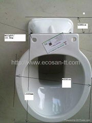 Urine diversion dehydration toilets