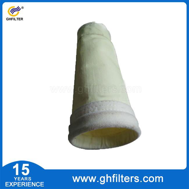 Chemical dust collector filter P84 polyimide non-woven filter