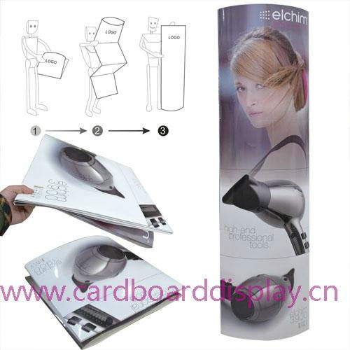 cardboard totem standing display for cosmetic prodcut 3