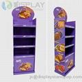 customized four layers food cardboard floor display units 5