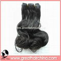 Double Drawn Curly Remy Human Hair Weft