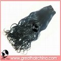 Double Drawn Curly Remy Human Hair Weft 5