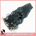 Double Drawn Curly Remy Human Hair Weft