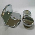 Brass chrome plated 90 degree glass to glass clip 3