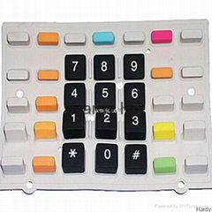 Double Durometer  Silicone Keypad