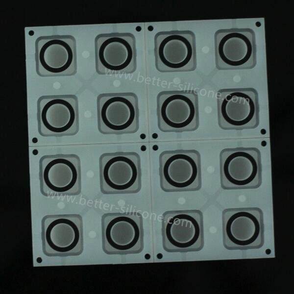 Elastomer 4x4 Buttons Transparent Silicone Keyboard 5