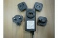 12V1A/2A/3A power adapter with interchangeable plugs