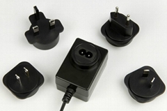 15V1A exchangeable plugs power adapter