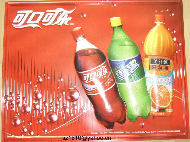 COCACOLA 3D EMBOSSED WALL PVC CHART/POSTER