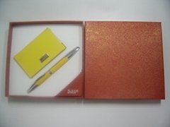 pen & keychain/pen & name card gift set