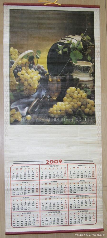 WOODEN  WALLSCROLL CALENDAR 3