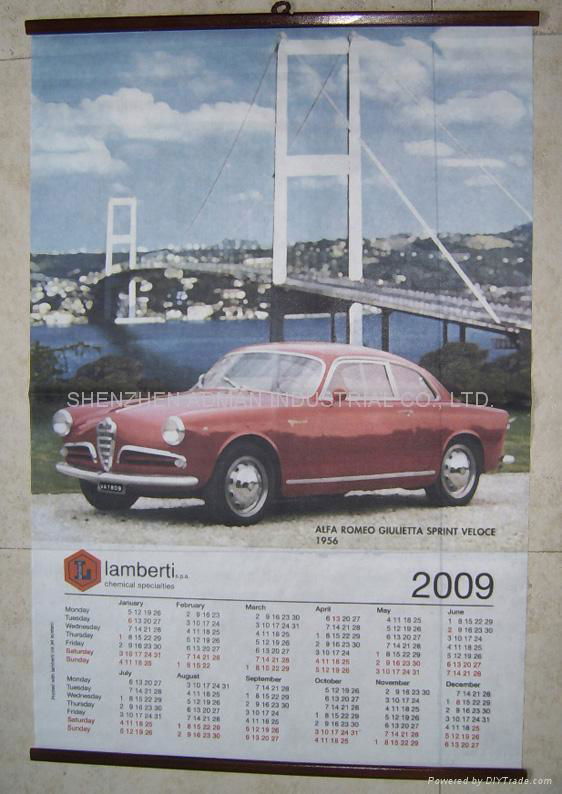 CLOTH  WALLSCROLL CALENDAR/POSTER