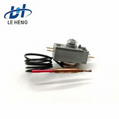 Double limit thermostat liquid expansion thermostat overheat protection switch