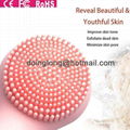 CNV Electric Ultrasonic Face Cleansing Facial Brush Silicone Facial Brush pink 5
