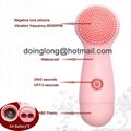 CNV Electric Ultrasonic Face Cleansing Facial Brush Silicone Facial Brush pink 6