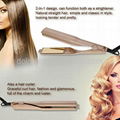 CNV Gold Plated Titanium Plates Unique 2 in 1 Iron Hair Tool Hair Curler