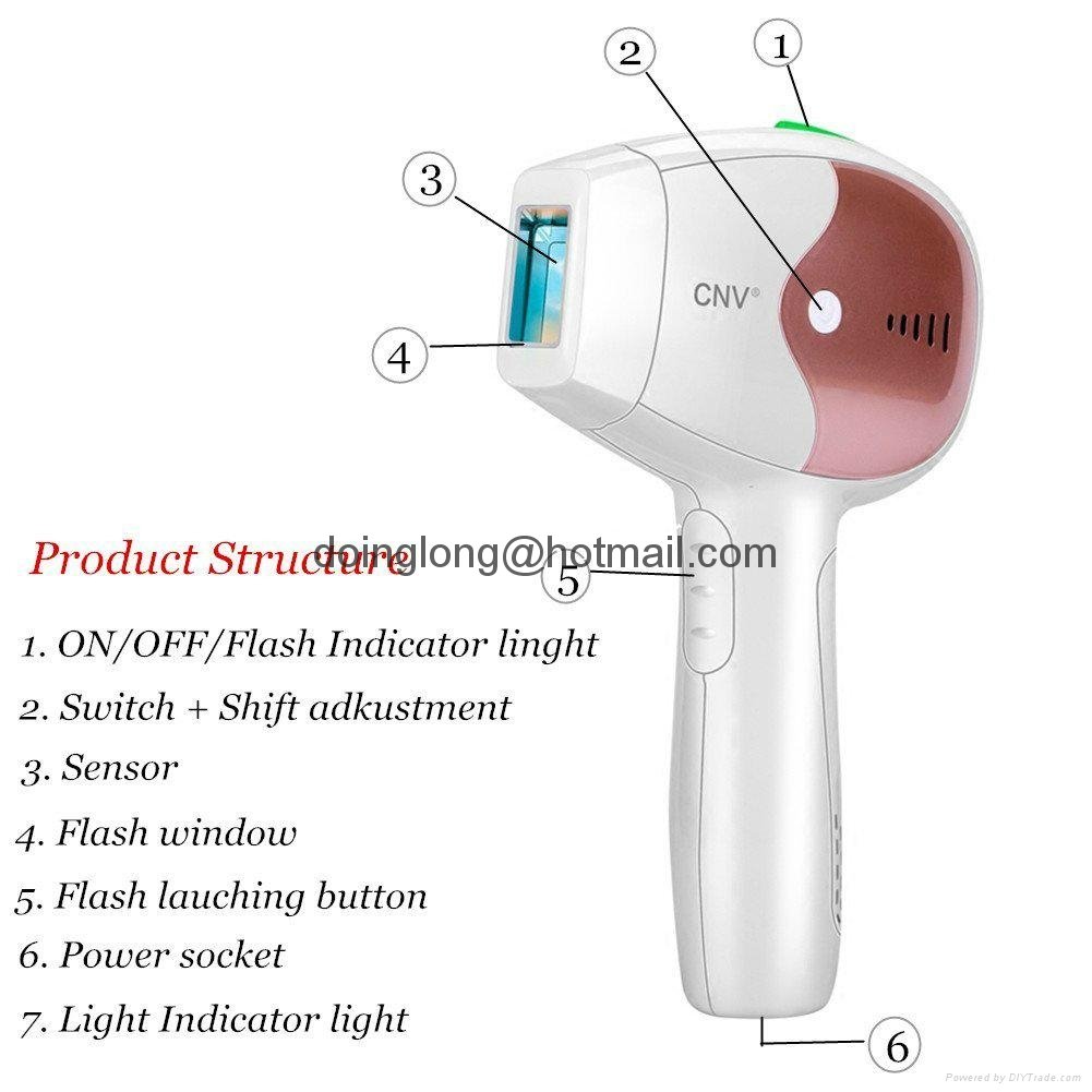 CNV Laser Permanent Hair Removal Epilatior 3 in 1 Light-based IPL System 5
