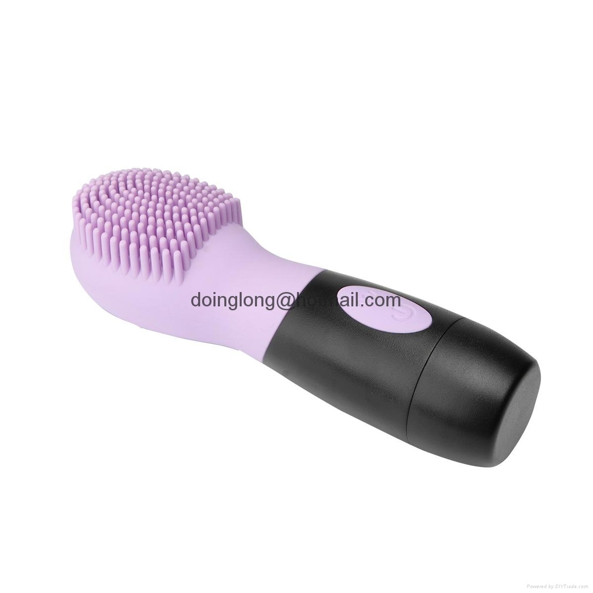 Purple CNV Electric Ultrasonic Face Cleansing Facial Brush Silicone Facial Brush 2