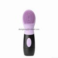 Purple CNV Electric Ultrasonic Face Cleansing Facial Brush Silicone Facial Brush