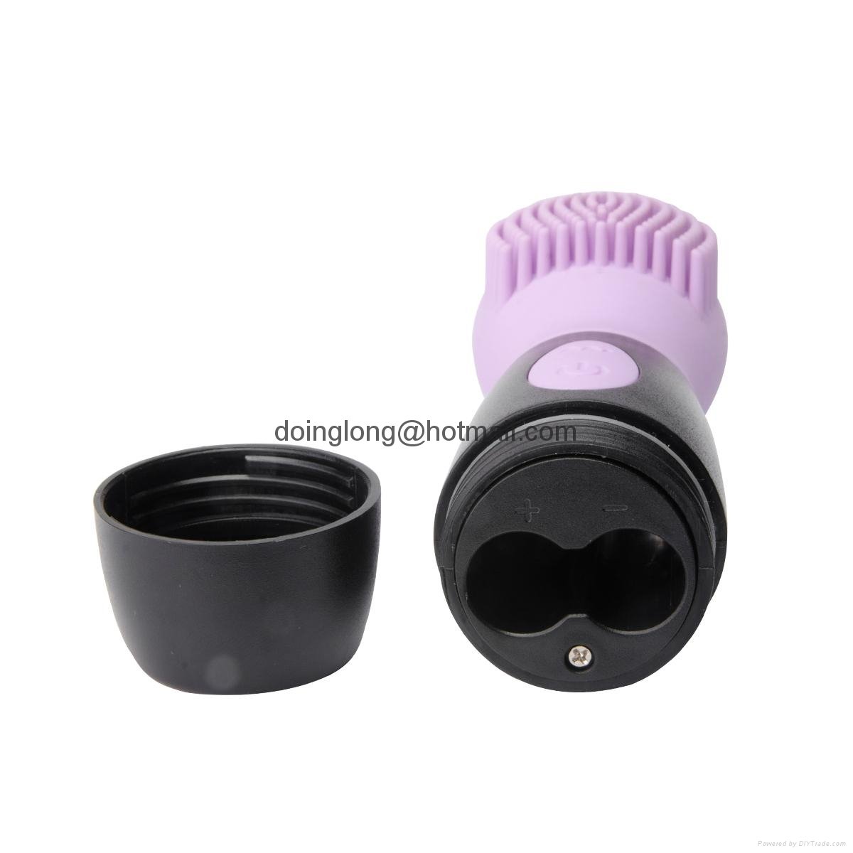 Purple CNV Electric Ultrasonic Face Cleansing Facial Brush Silicone Facial Brush 5