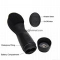 Black CNV Electric Ultrasonic Face Cleansing Facial Brush Silicone Facial Brush 1