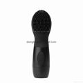 Black CNV Electric Ultrasonic Face Cleansing Facial Brush Silicone Facial Brush