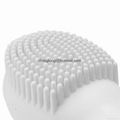 White CNV Electric Ultrasonic Face Cleansing Facial Brush Silicone Facial Brush 