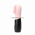 Pink CNV Electric Ultrasonic Face Cleansing Facial Brush Silicone Facial Brush  