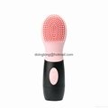 Pink CNV Electric Ultrasonic Face Cleansing Facial Brush Silicone Facial Brush   5