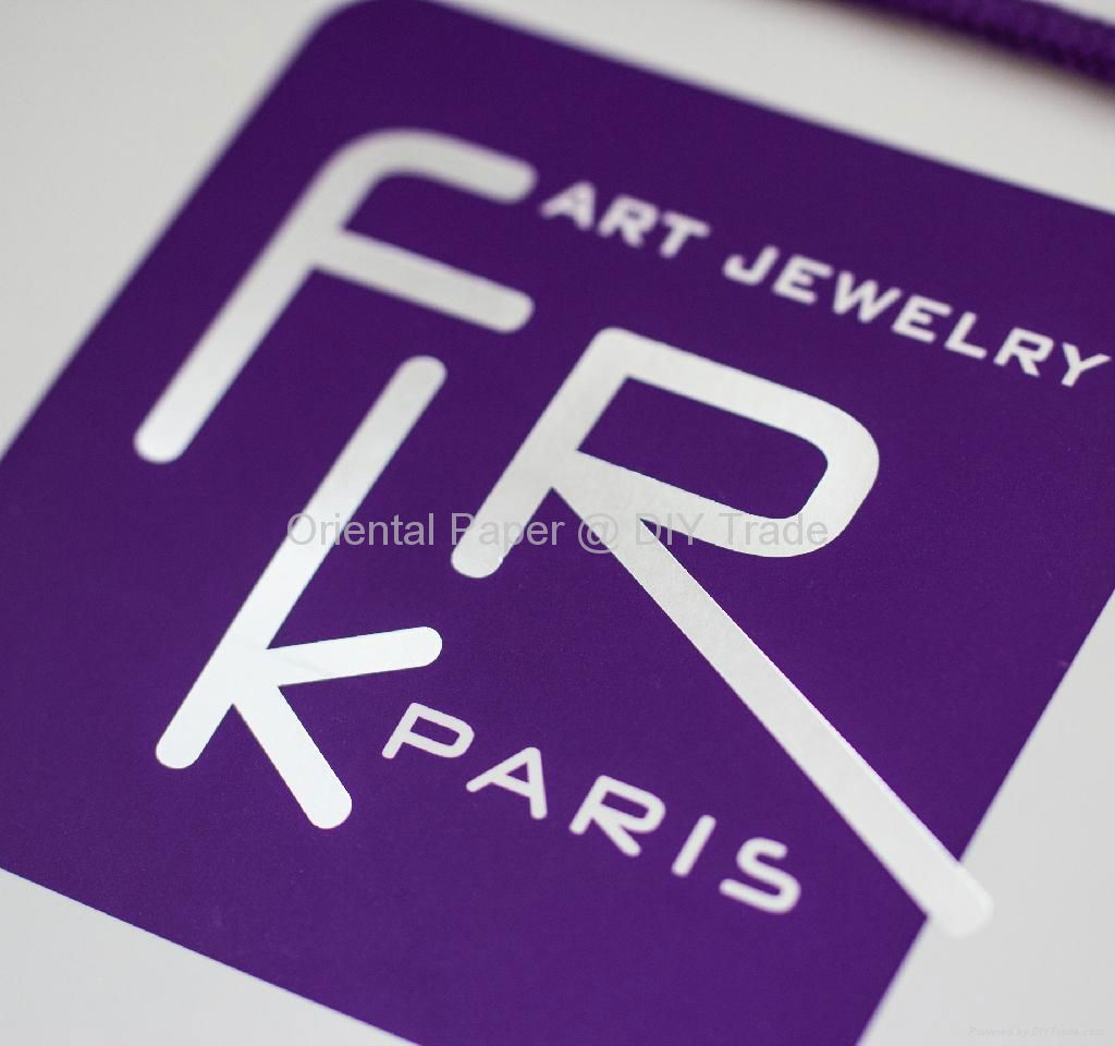 Paper Bag with Matt Lamination and Silver Hot Foil Stamping Gift