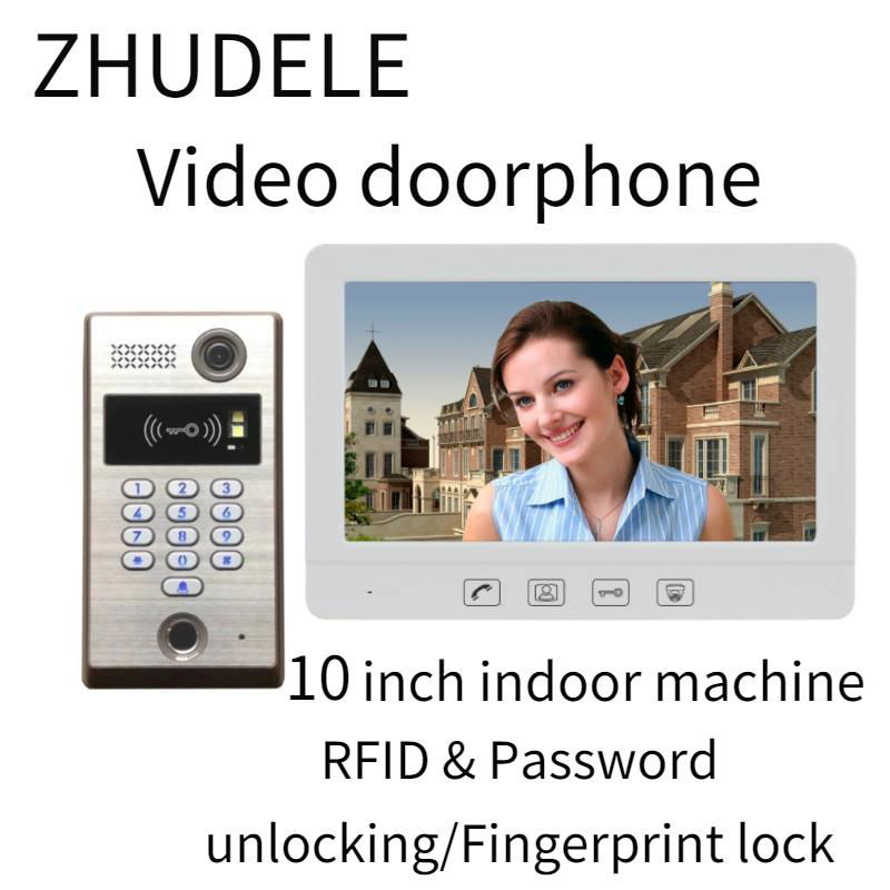 ZHUDELE 10.1“TFT-LCD  VIDEO DOORPHONE