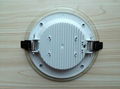 led round Panel light AL+Glass Cover 6W/12W/16W/24W 2