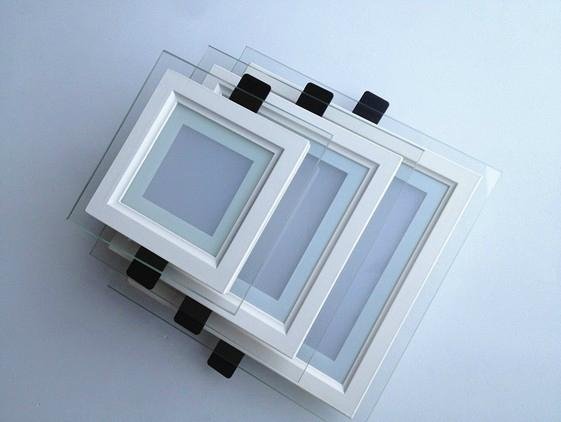 bevel edge led square Glass  panel light 6W/12W/18W