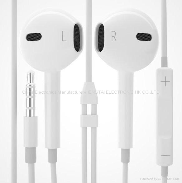High quality EarPods Earphone headphone with Remote & Mic for iPhone 5  5
