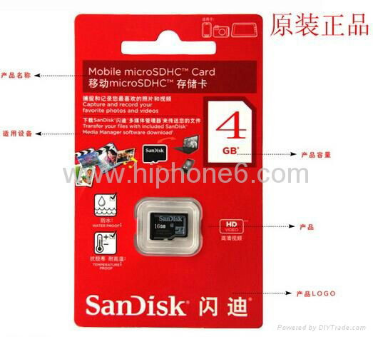 China manufacturer SanDisk 2GB 4GB 8GB 16GB 32GB  4