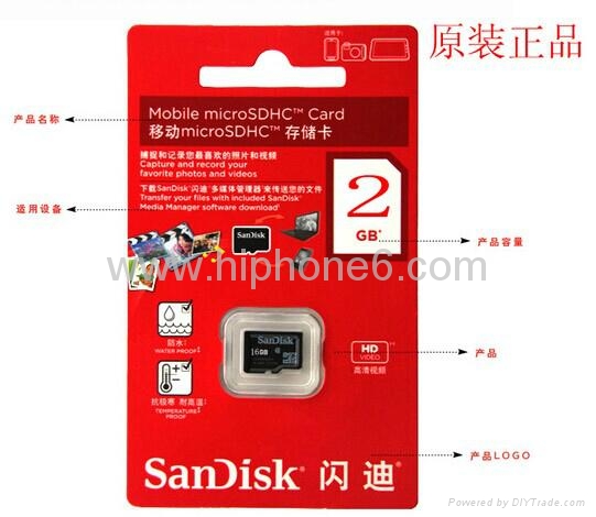 China manufacturer SanDisk 2GB 4GB 8GB 16GB 32GB  5