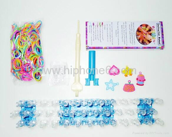 2014歐美爆款DIY Rainbow loom kit 彩色編織工具批發直銷 2