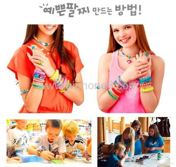 2014欧美爆款DIY Rainbow loom kit 彩色编织工具批发直销 3