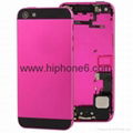 Original replacement parts iphone 5s housing cover battery back rear door  5