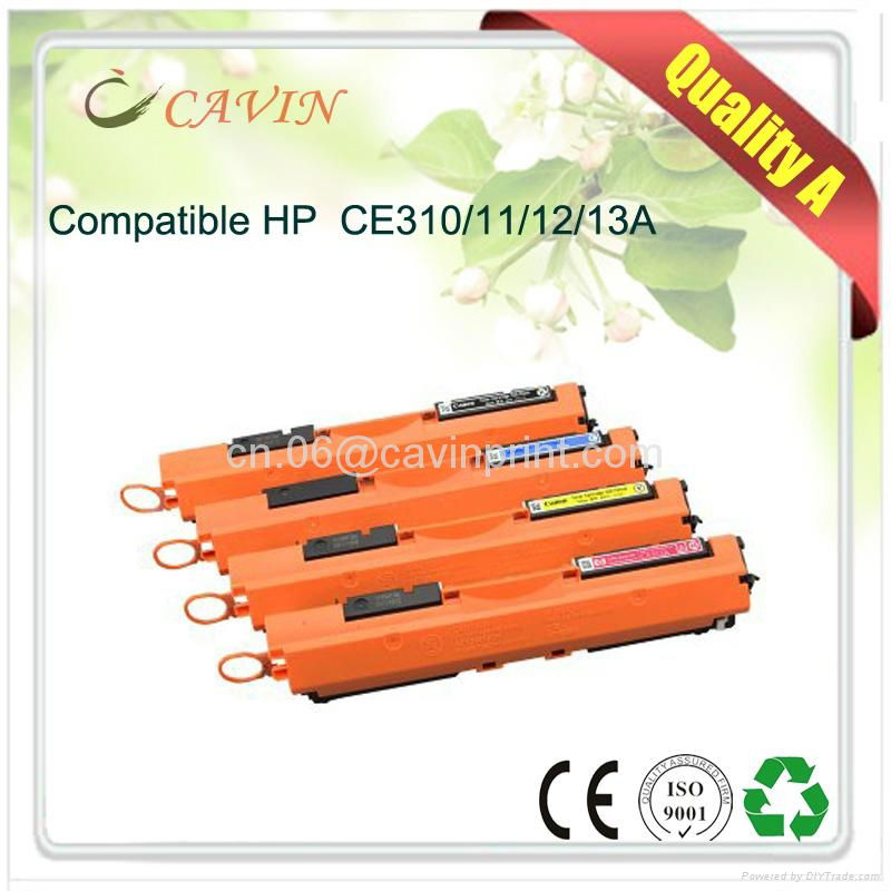 Compatible color toner cartridge for HP CE310A/CE311A/CE312A/CE313A